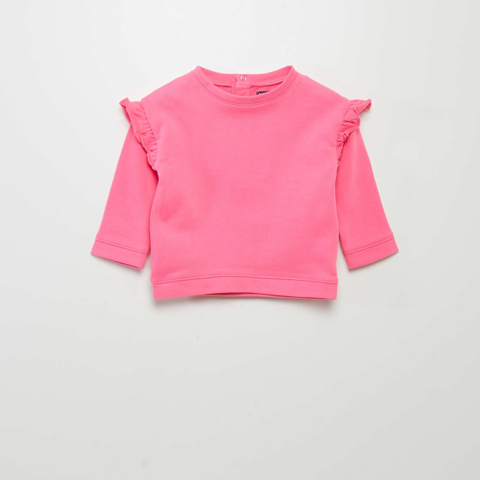 Sweat molletonn volants rose