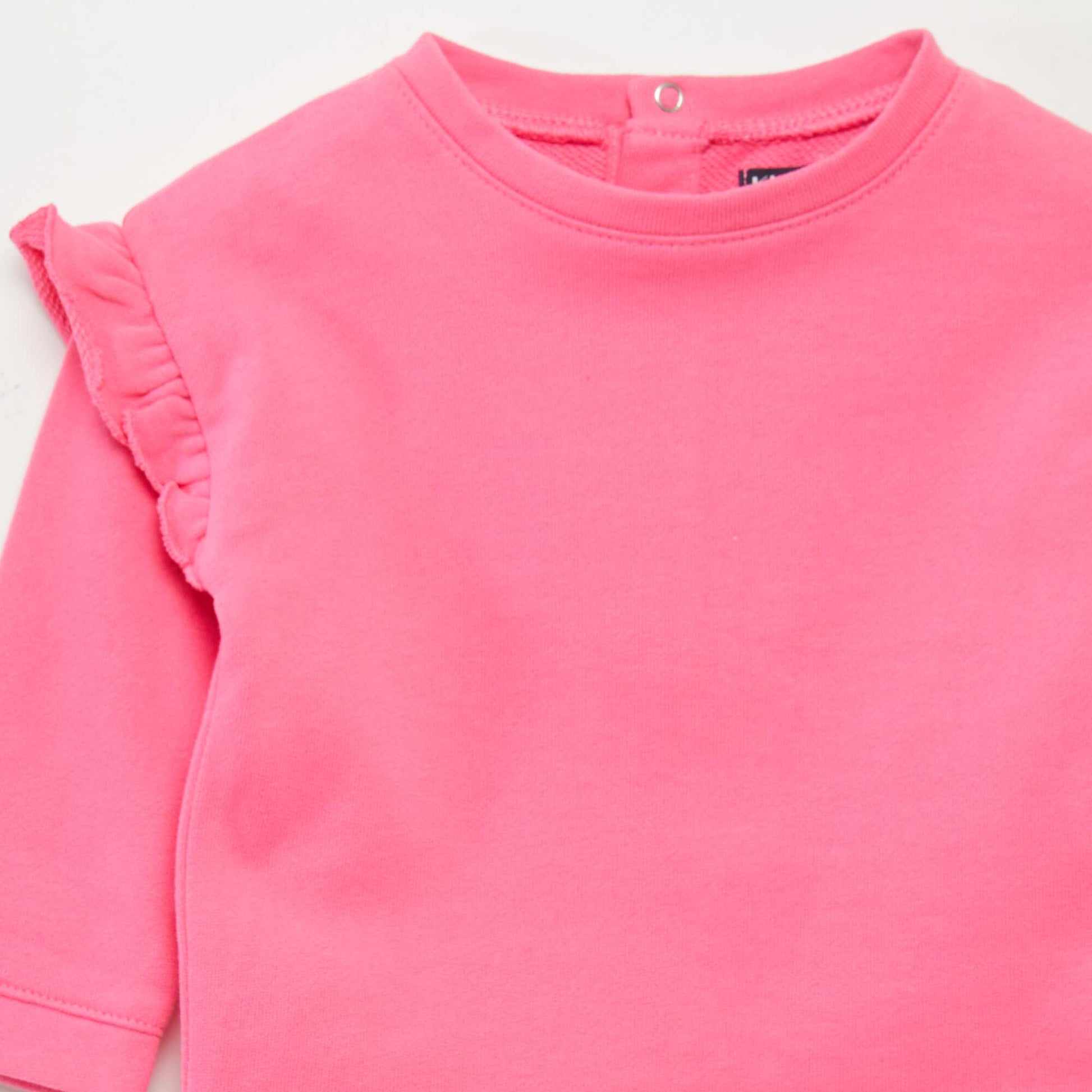 Sweat molletonn volants rose