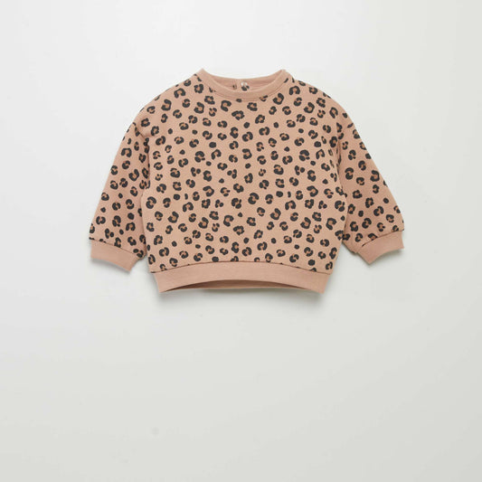 Sweat imprim  Beige