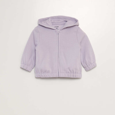 Sweat capuche zipp en molleton chaud Violet