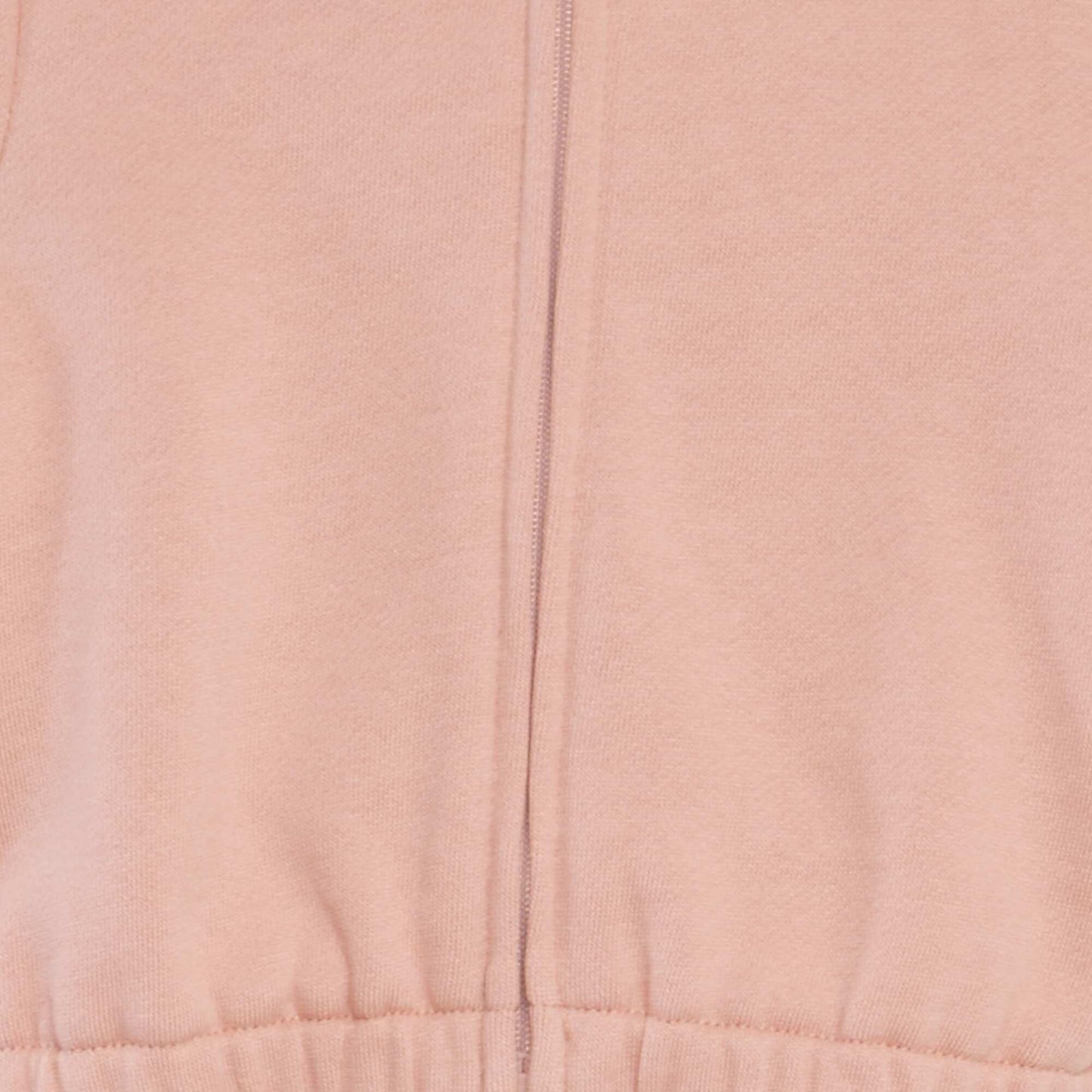 Sweat   capuche zipp  en molleton chaud Rose