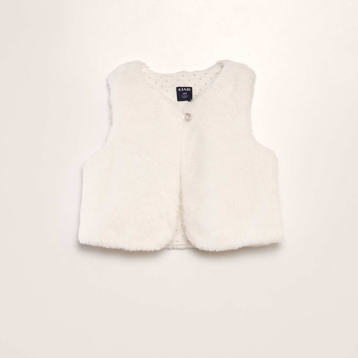 Veste sans manches en fausse fourrure blanc