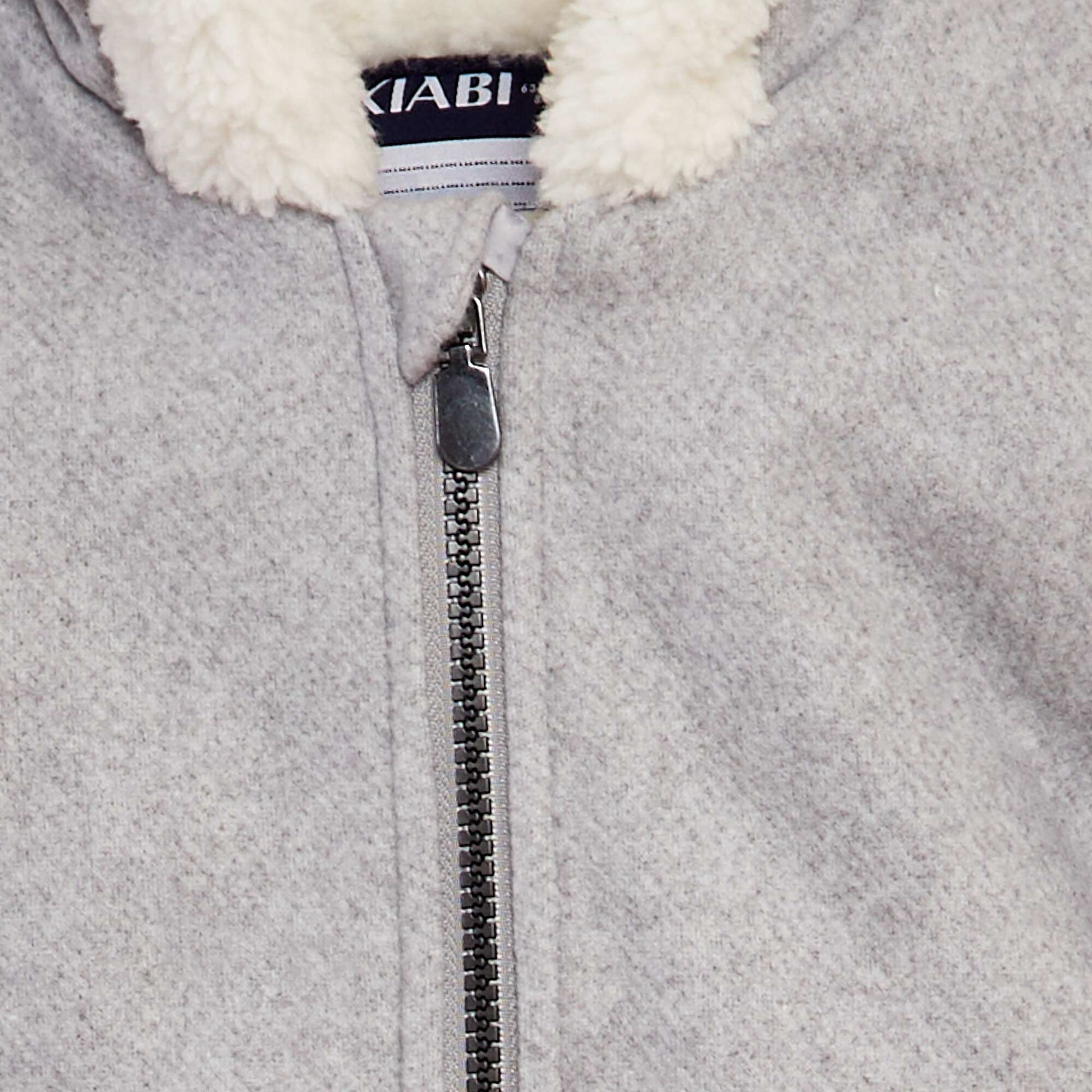Manteau fa on lainage doubl sherpa Gris