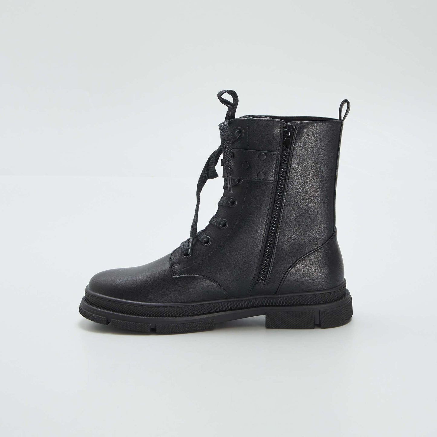 Bottes   lacets et fermeture Noir