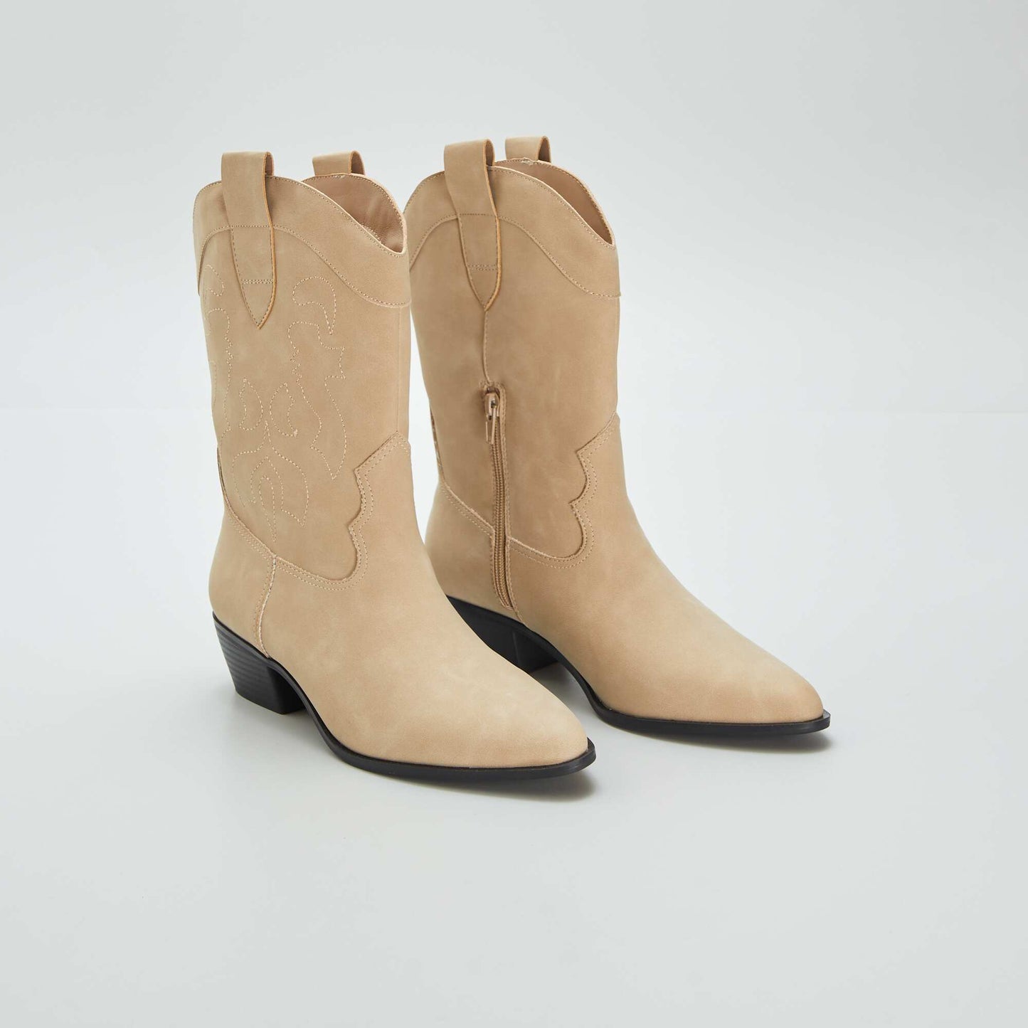 Boots style western Beige