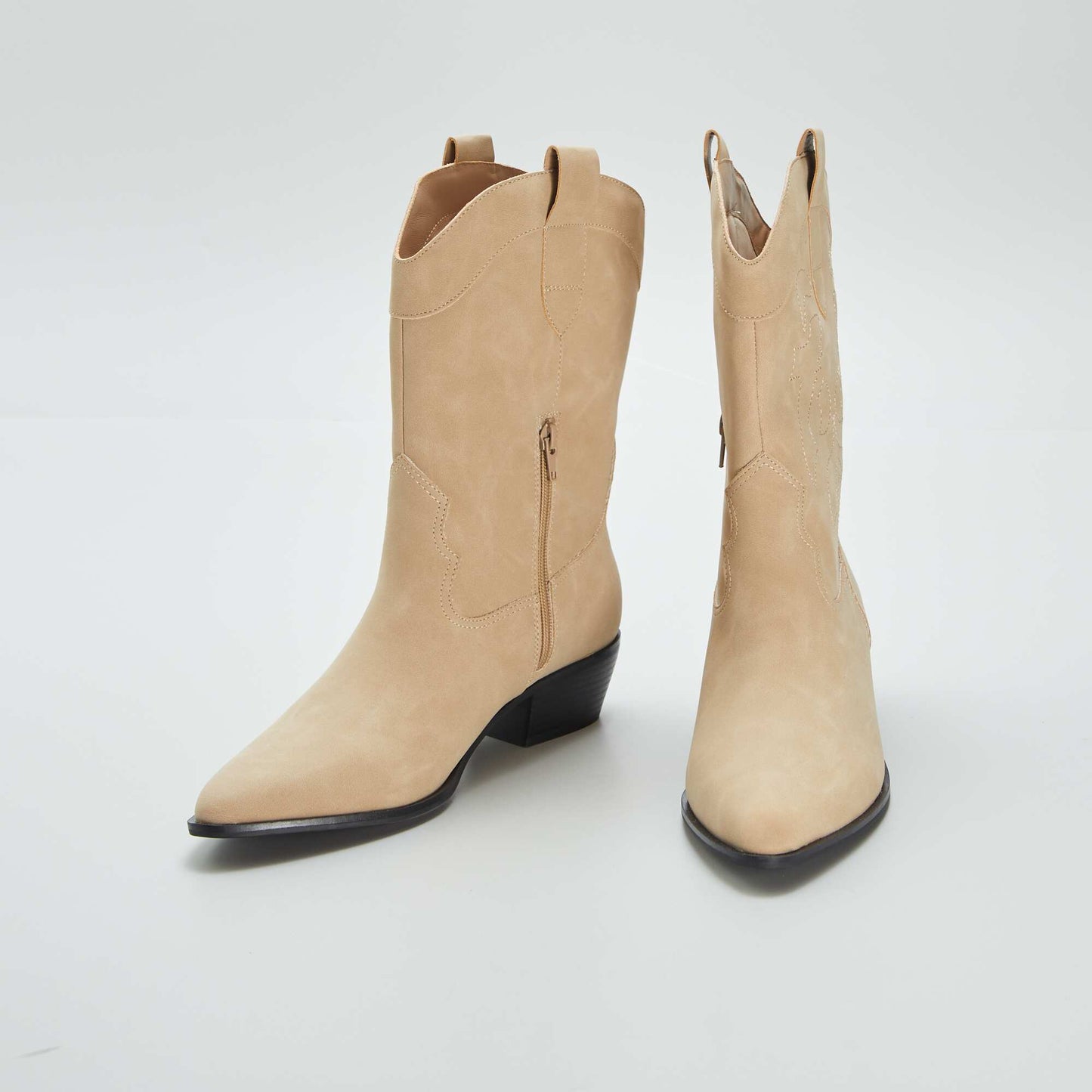 Boots style western Beige