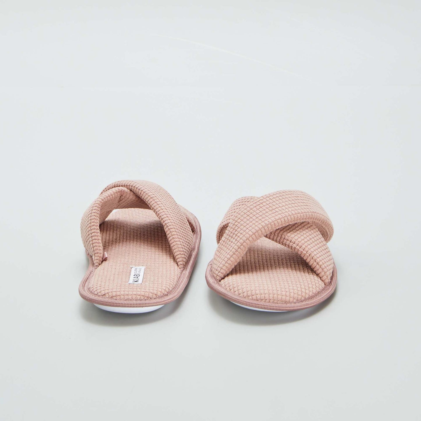 Chaussons mules en gaze de coton Rose