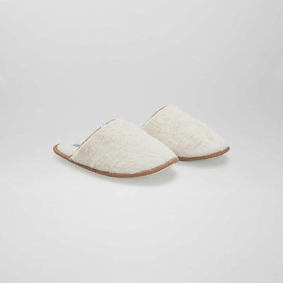 Chaussons mules beige