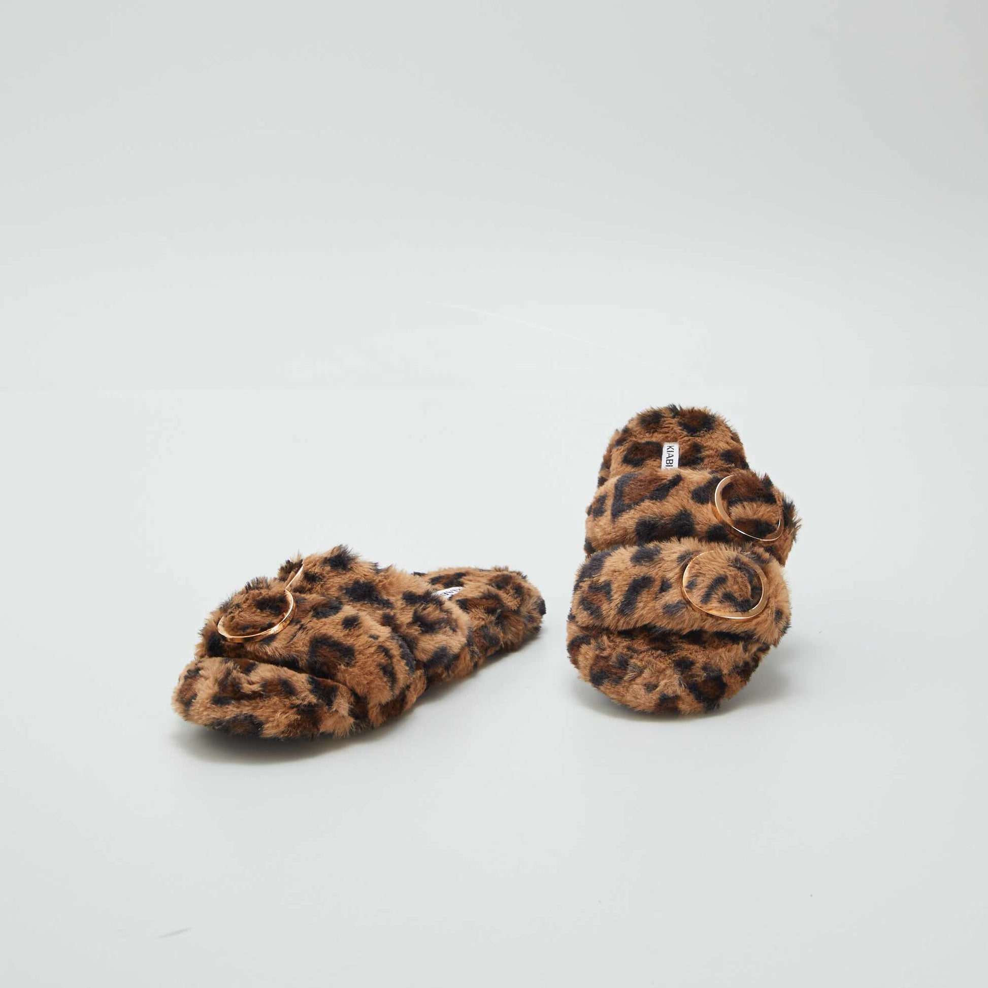 Chaussons en fourrure l opard l opard