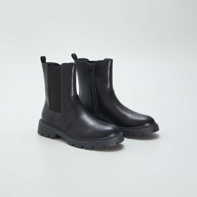 Bottines semelle paisse noir