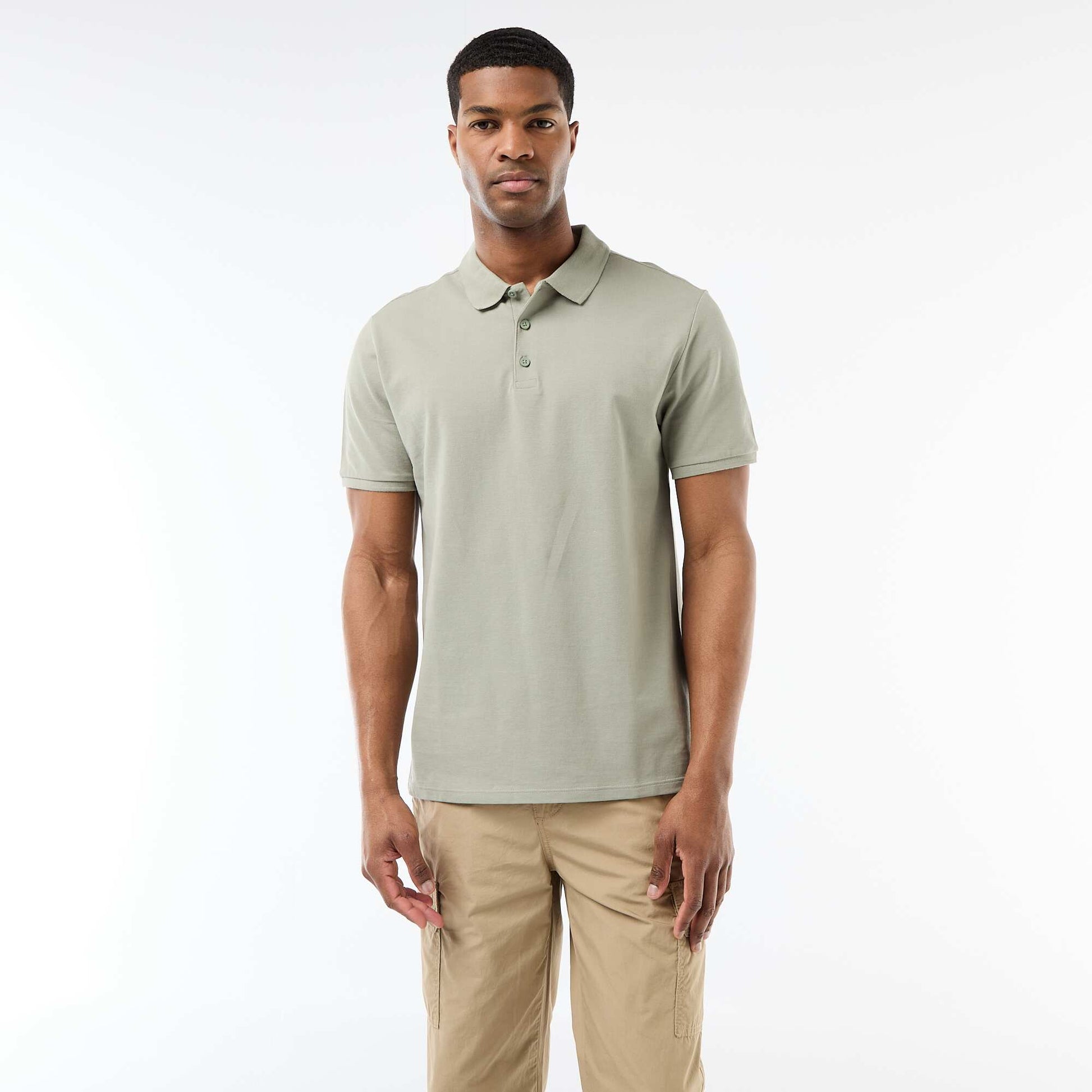 Polo en piqué de coton VERT