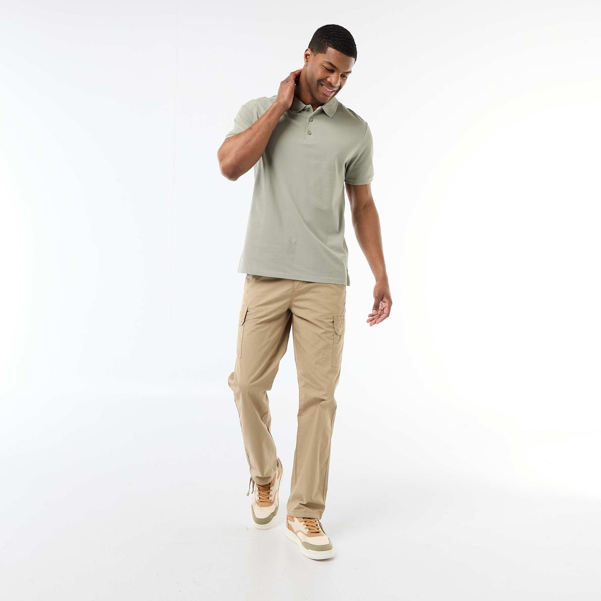Polo en piqué de coton VERT