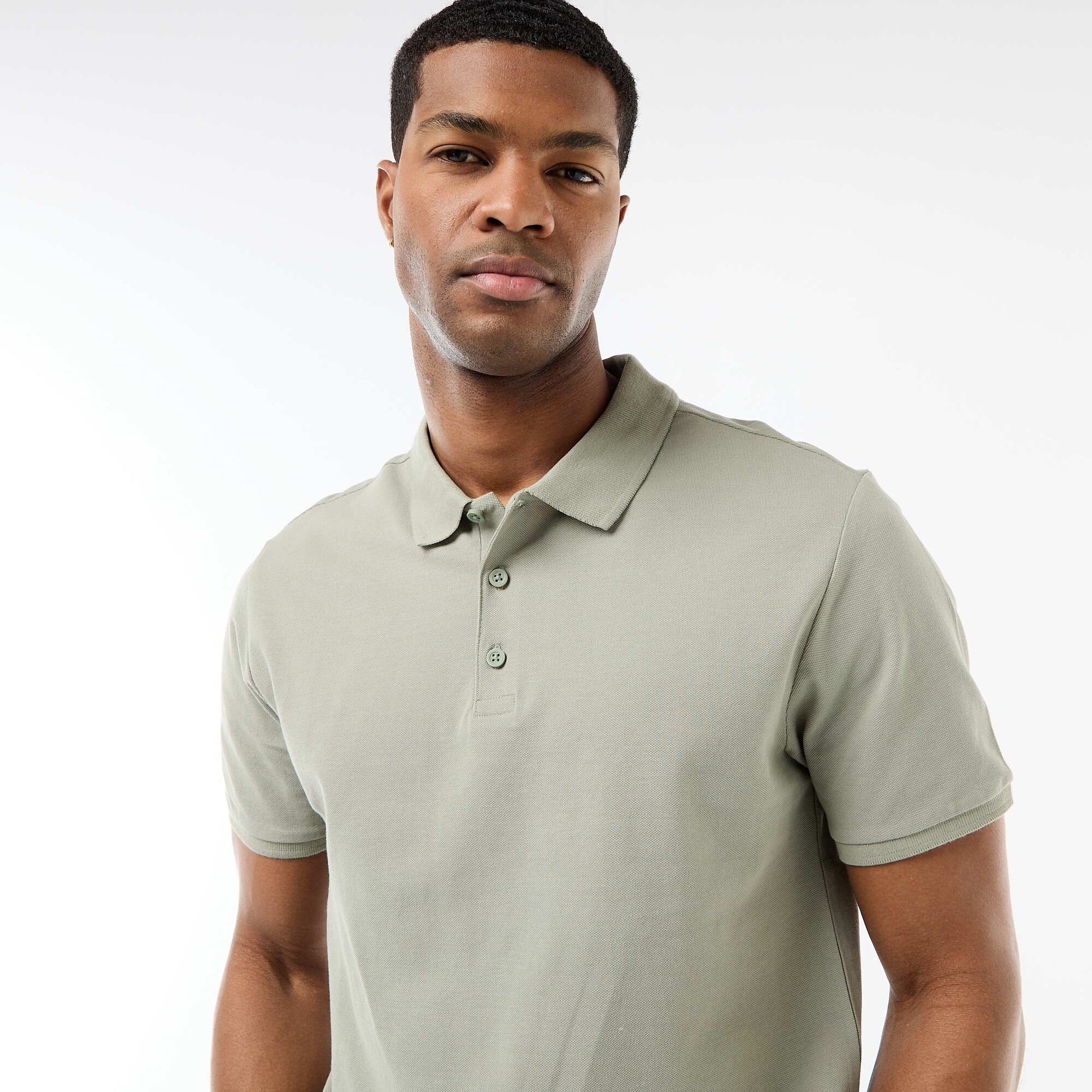 Polo en piqué de coton VERT