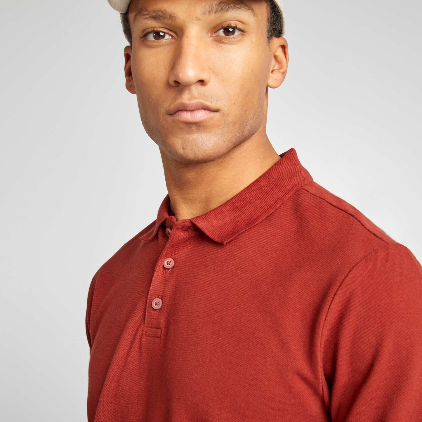 Polo en piqué de coton ORANGE