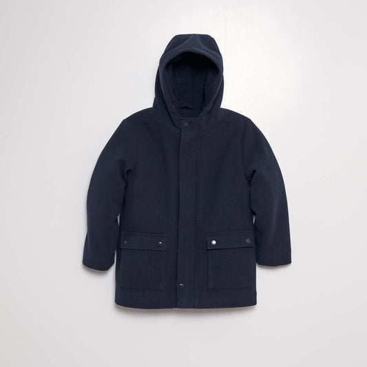 Manteau fa on lainage Bleu marine