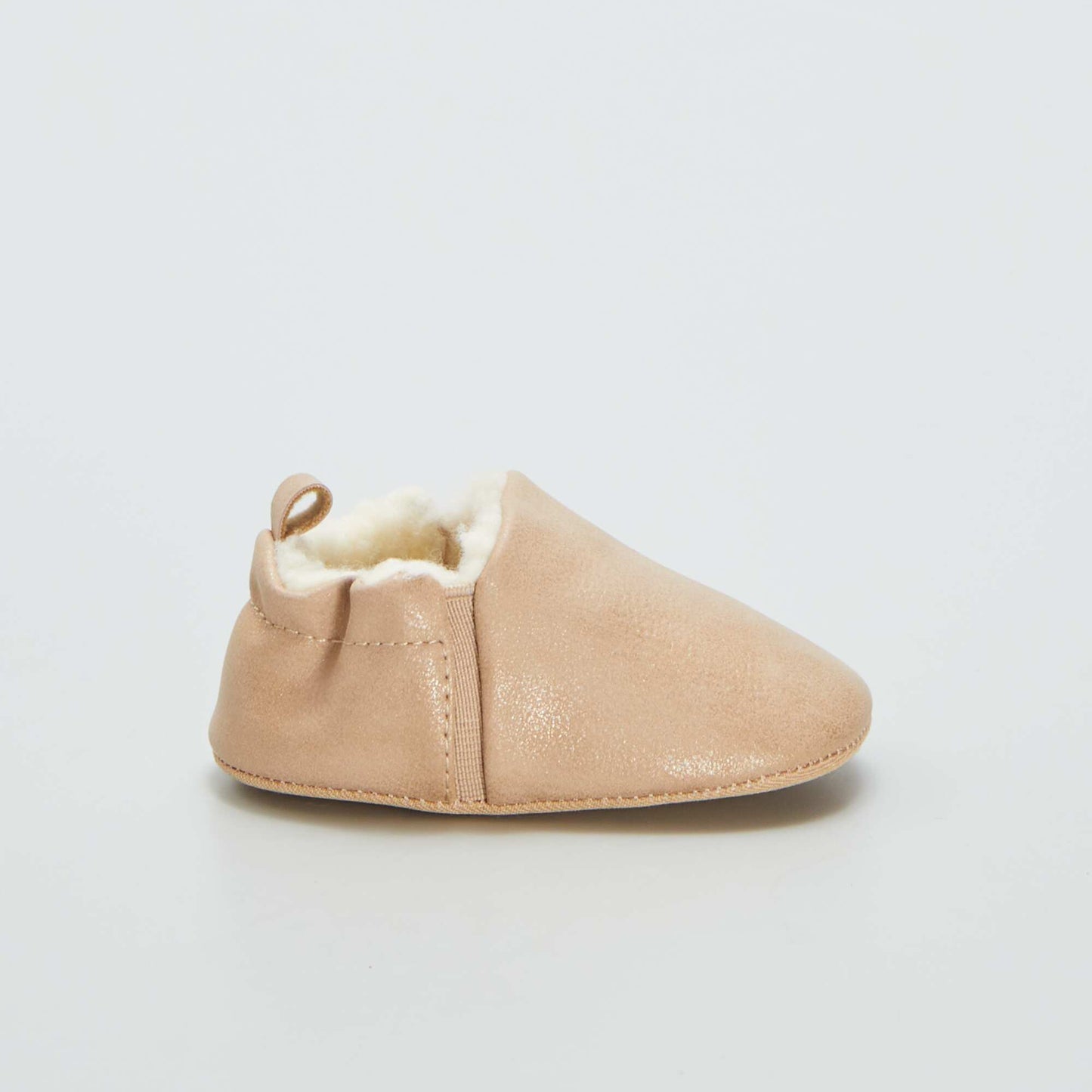 Chaussons en su dine fourr s Beige