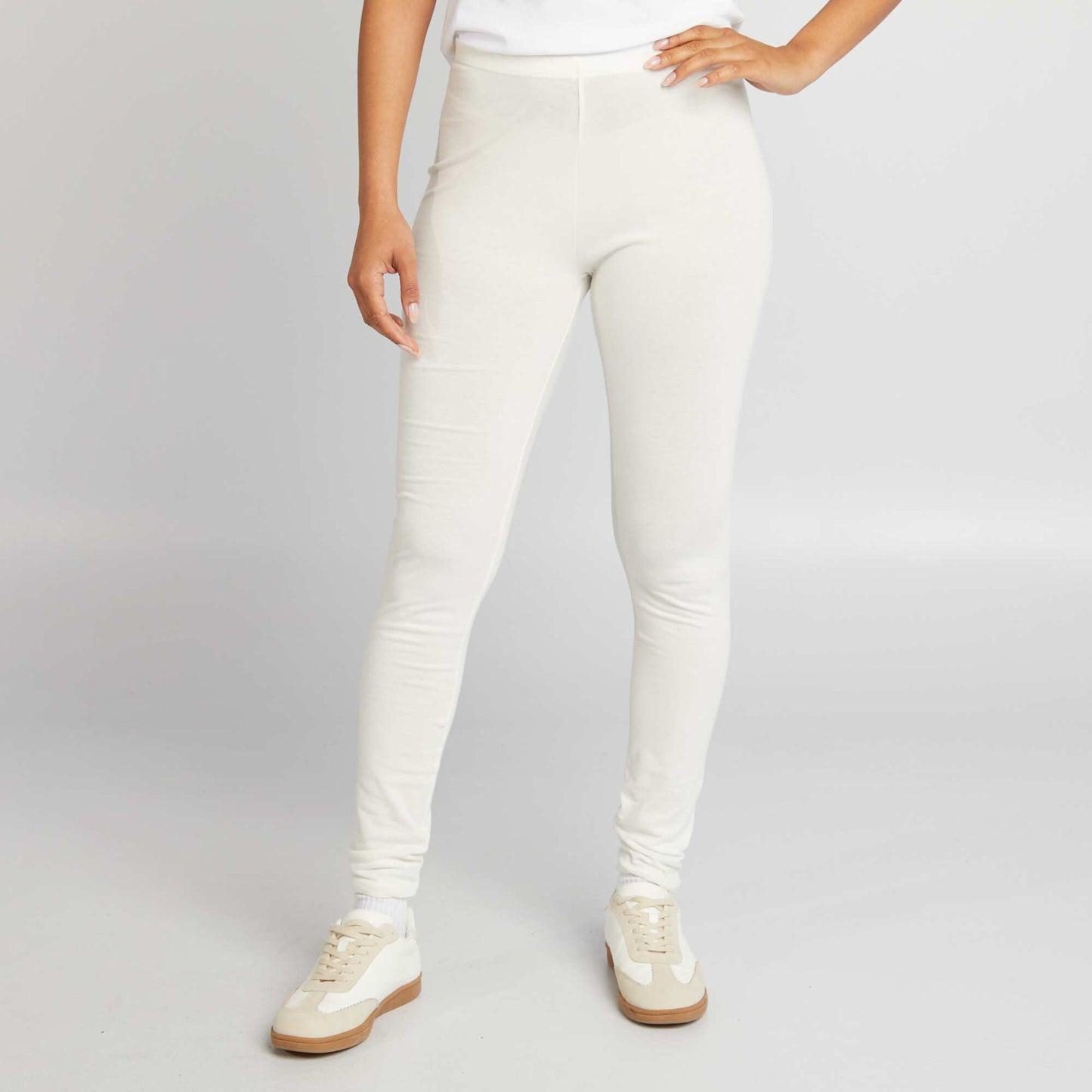 Legging basique long Blanc