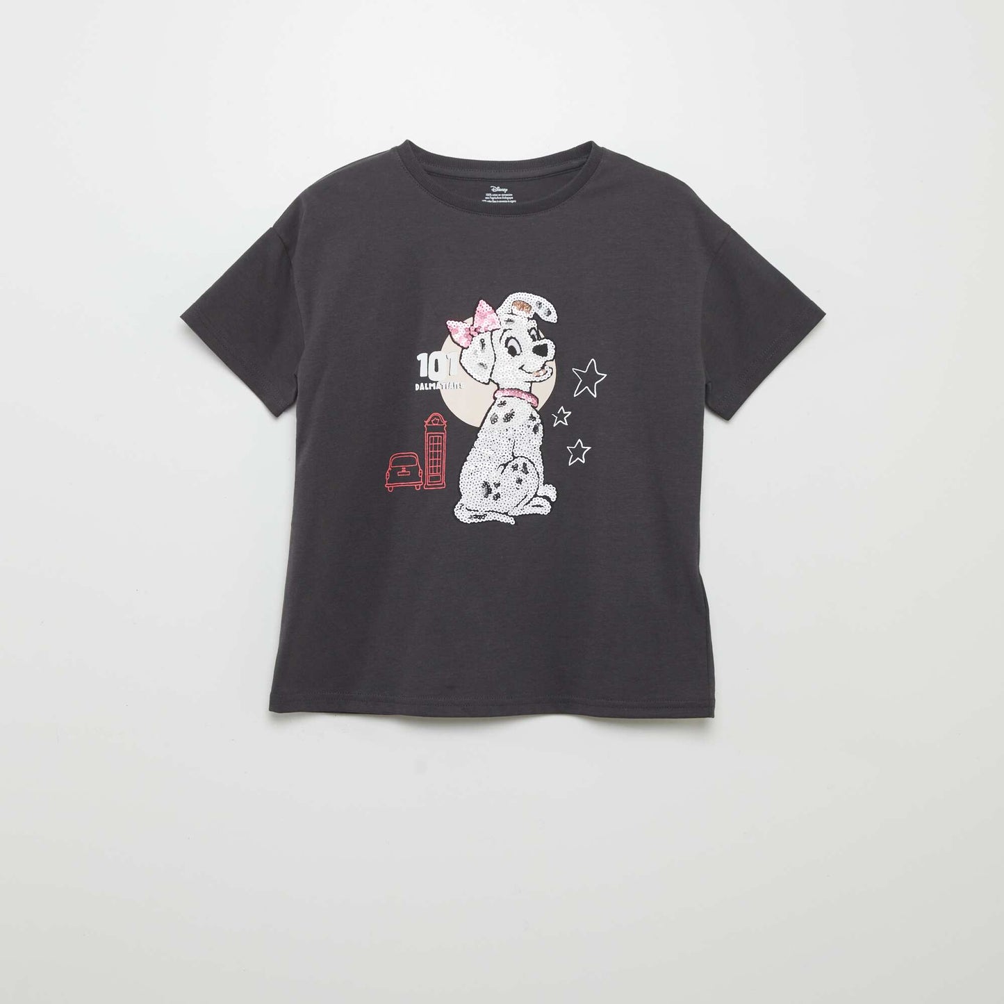 T-shirt 'Disney' avec sequins Noir