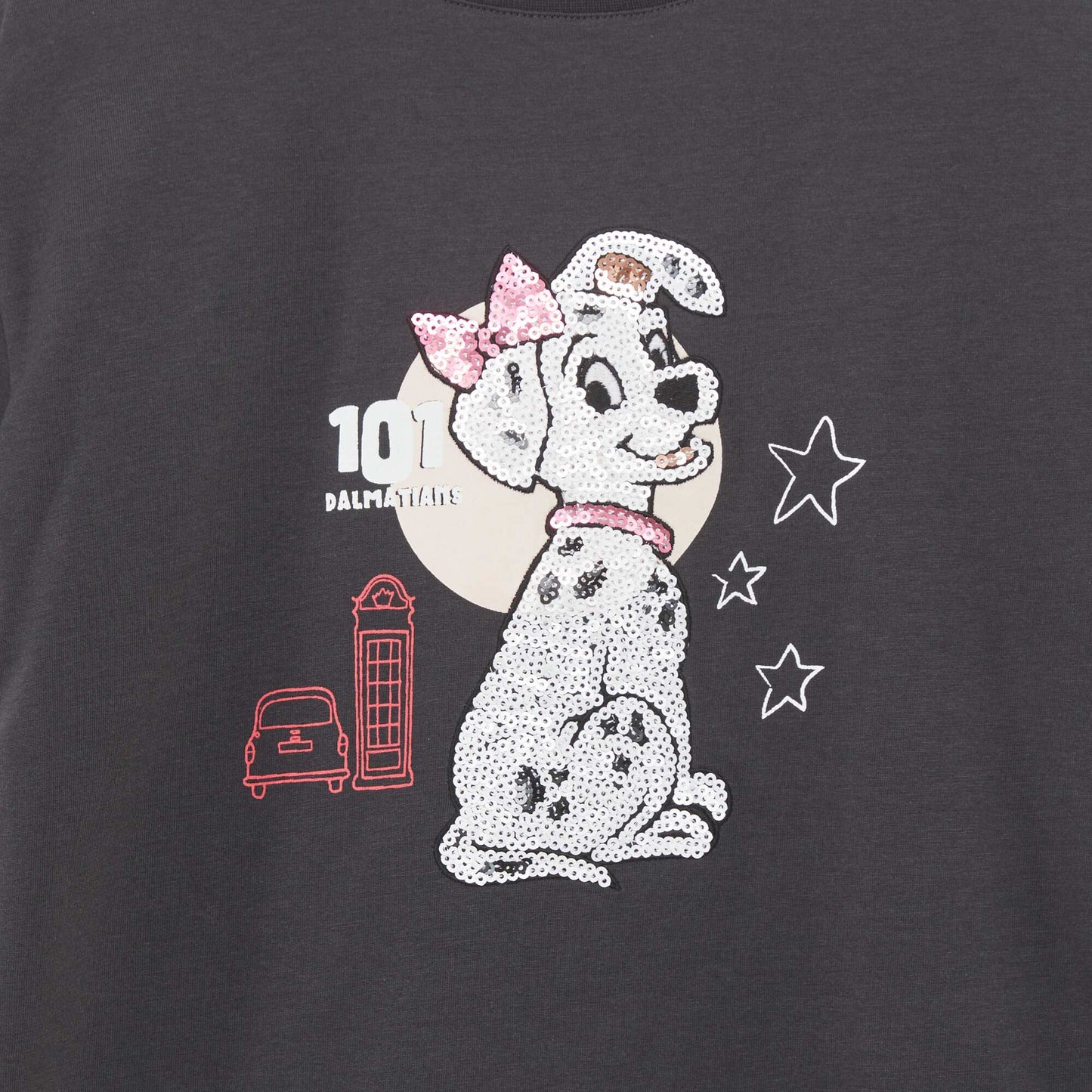 T-shirt 'Disney' avec sequins Noir