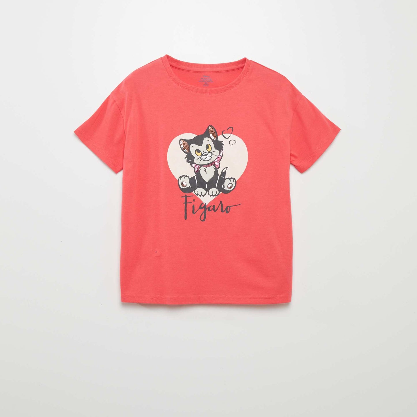 T-shirt 'Disney' avec sequins Rose