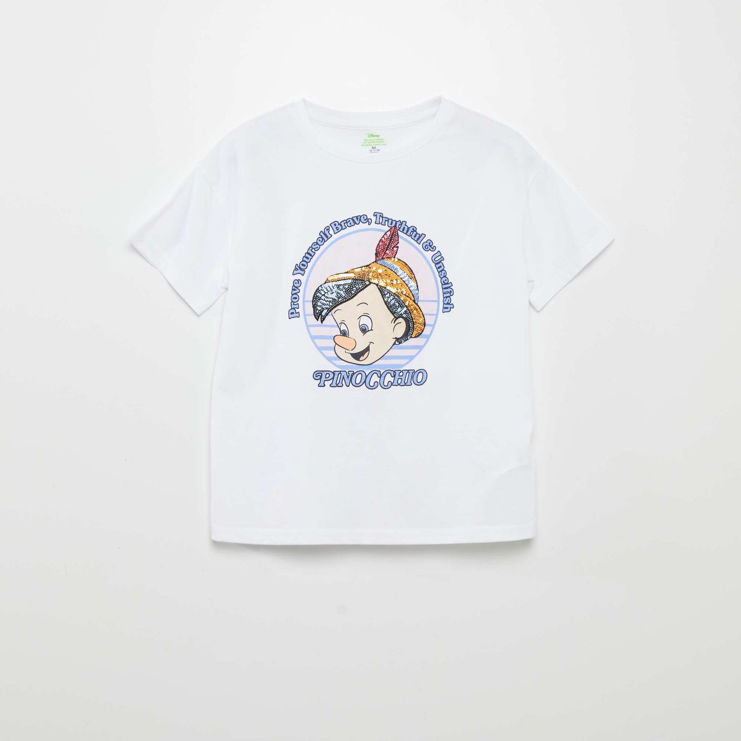 T-shirt 'Disney' avec sequins Blanc