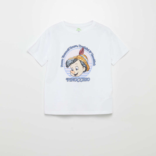 T-shirt 'Disney' avec sequins Blanc