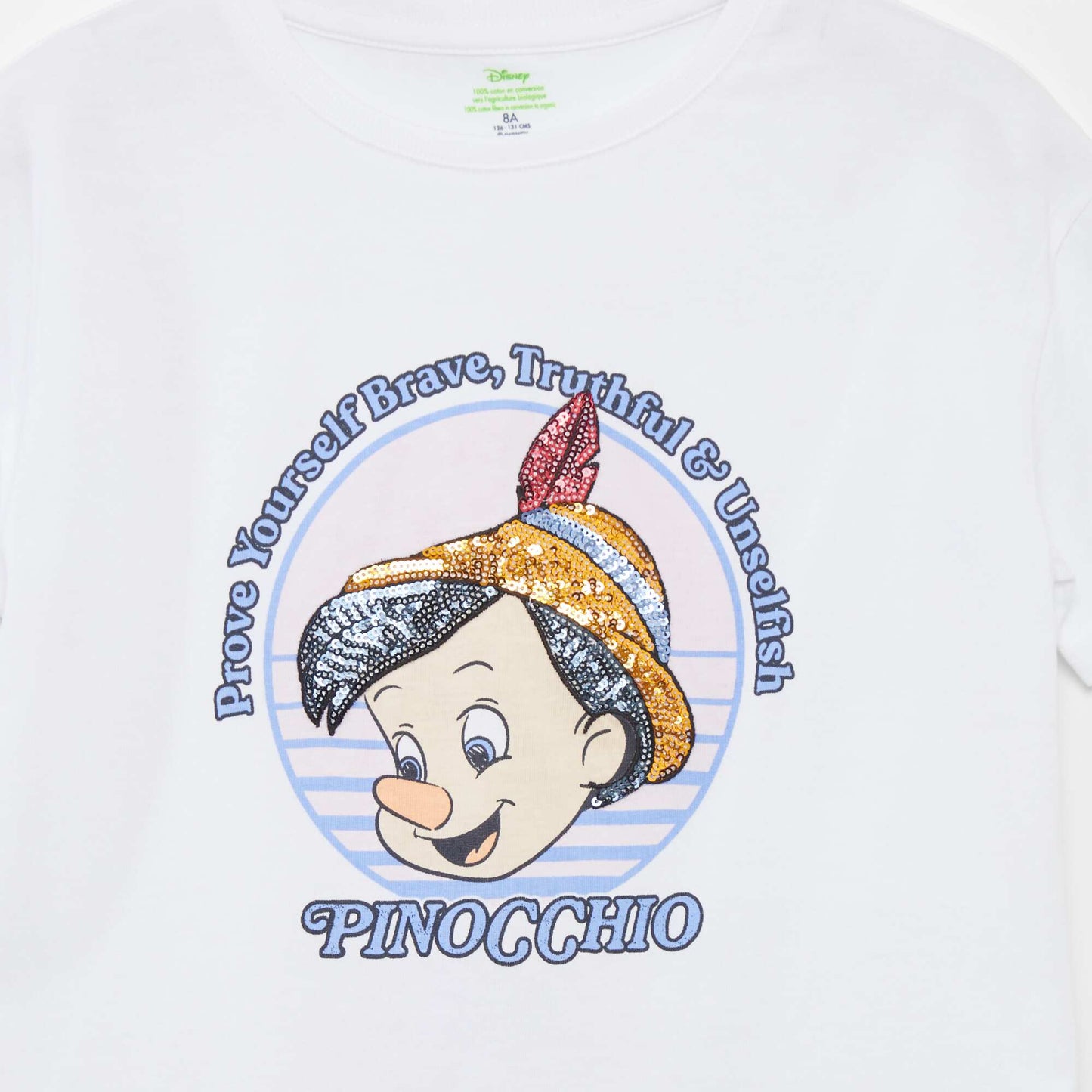 T-shirt 'Disney' avec sequins Blanc