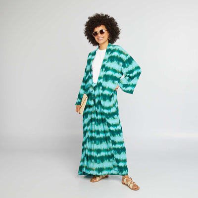 Kimono fluide imprim Vert