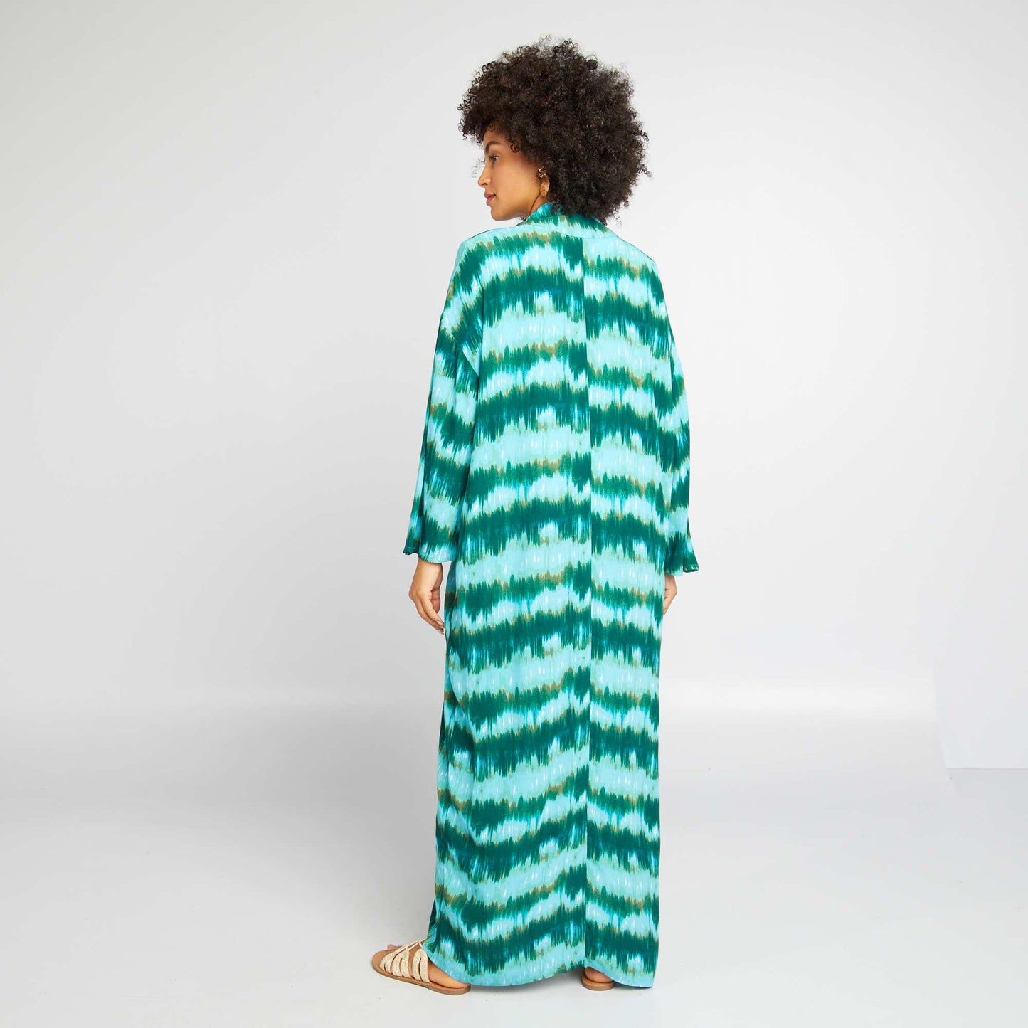 Kimono fluide imprim  Vert