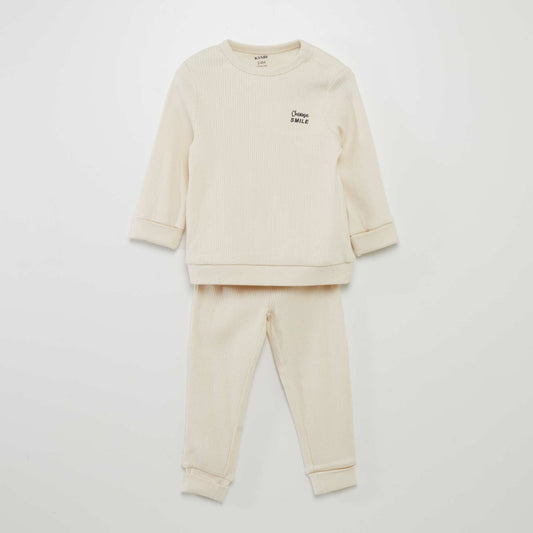 Ensemble pyjama c tel   volutif - 2 pi ces Beige