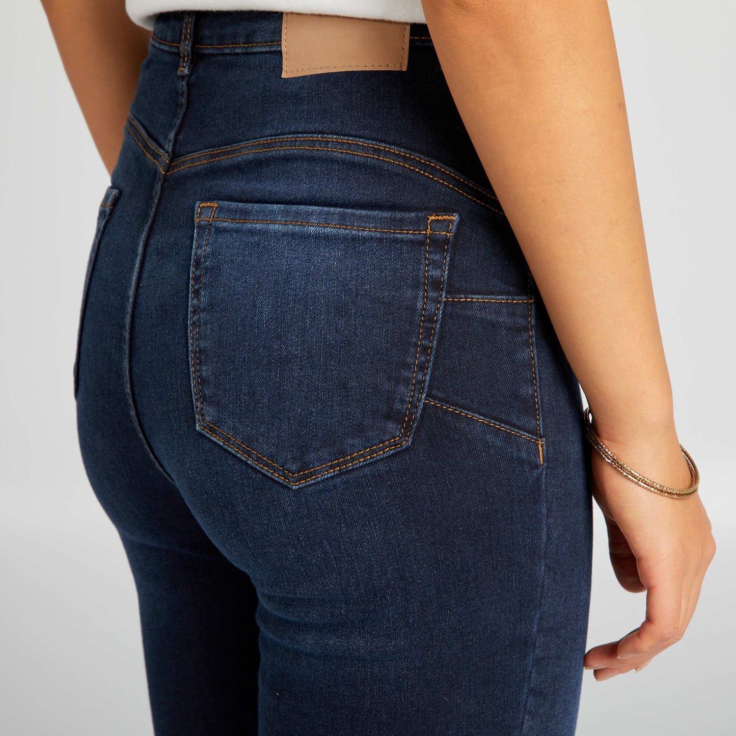 Jean skinny à taille haute - L30 Bleu foncé