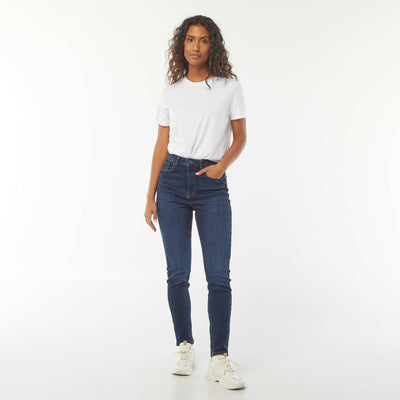 Jean skinny à taille haute - L30 BLEU