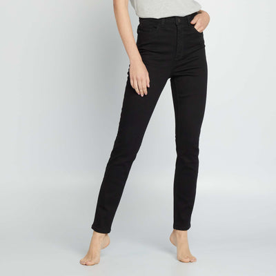 Jean skinny à taille haute - L28 NOIR