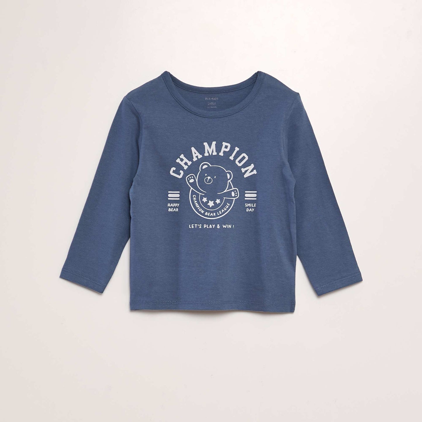 Pyjama long 2 pi ces imprim Bleu gris