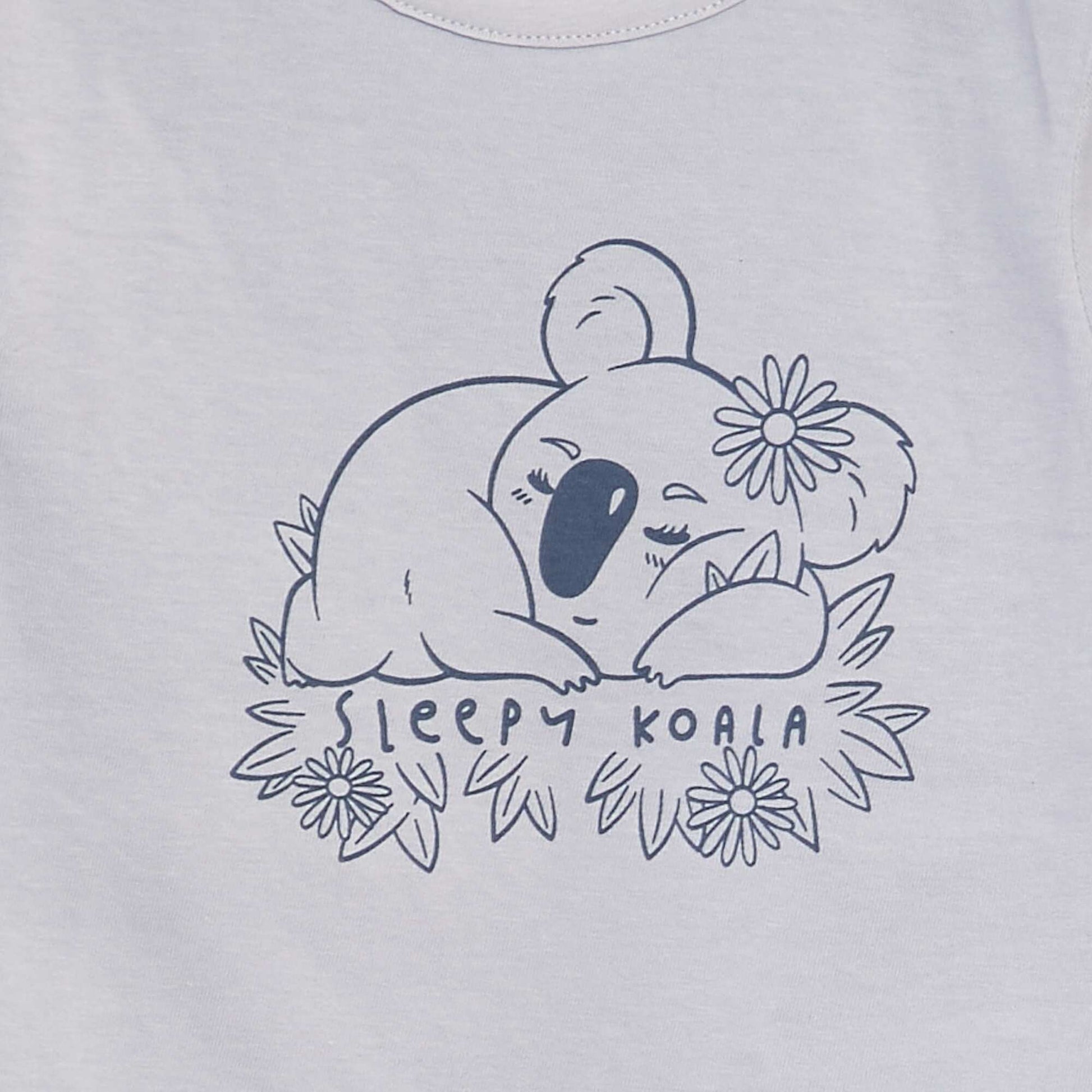 Pyjama long 2 pièces imprimé Bleu koala