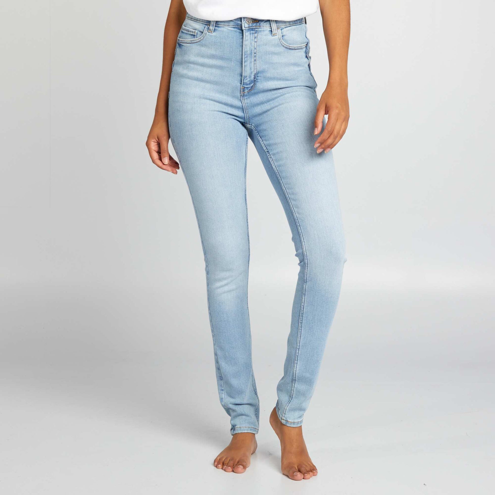 Jean skinny à taille haute - L32 BLEU CLAIR