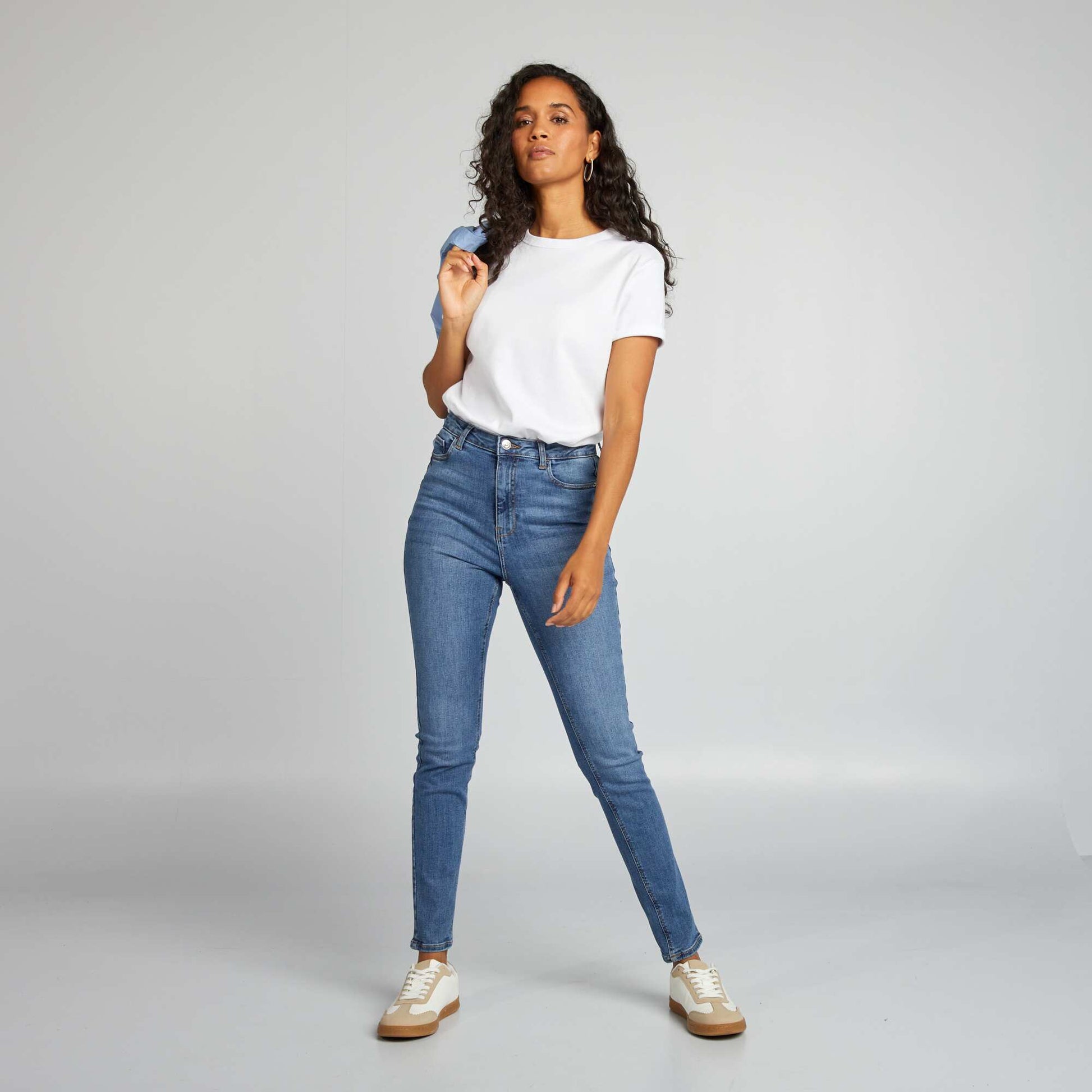 Jean skinny à taille haute - L32 BLEU MOYEN