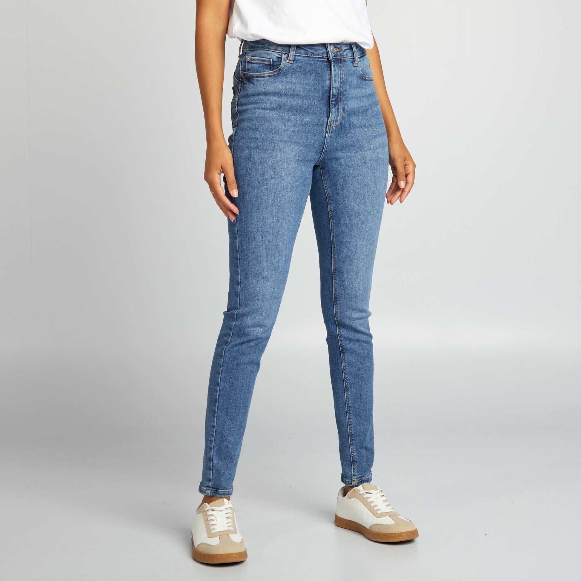 Jean skinny à taille haute - L32 BLEU MOYEN