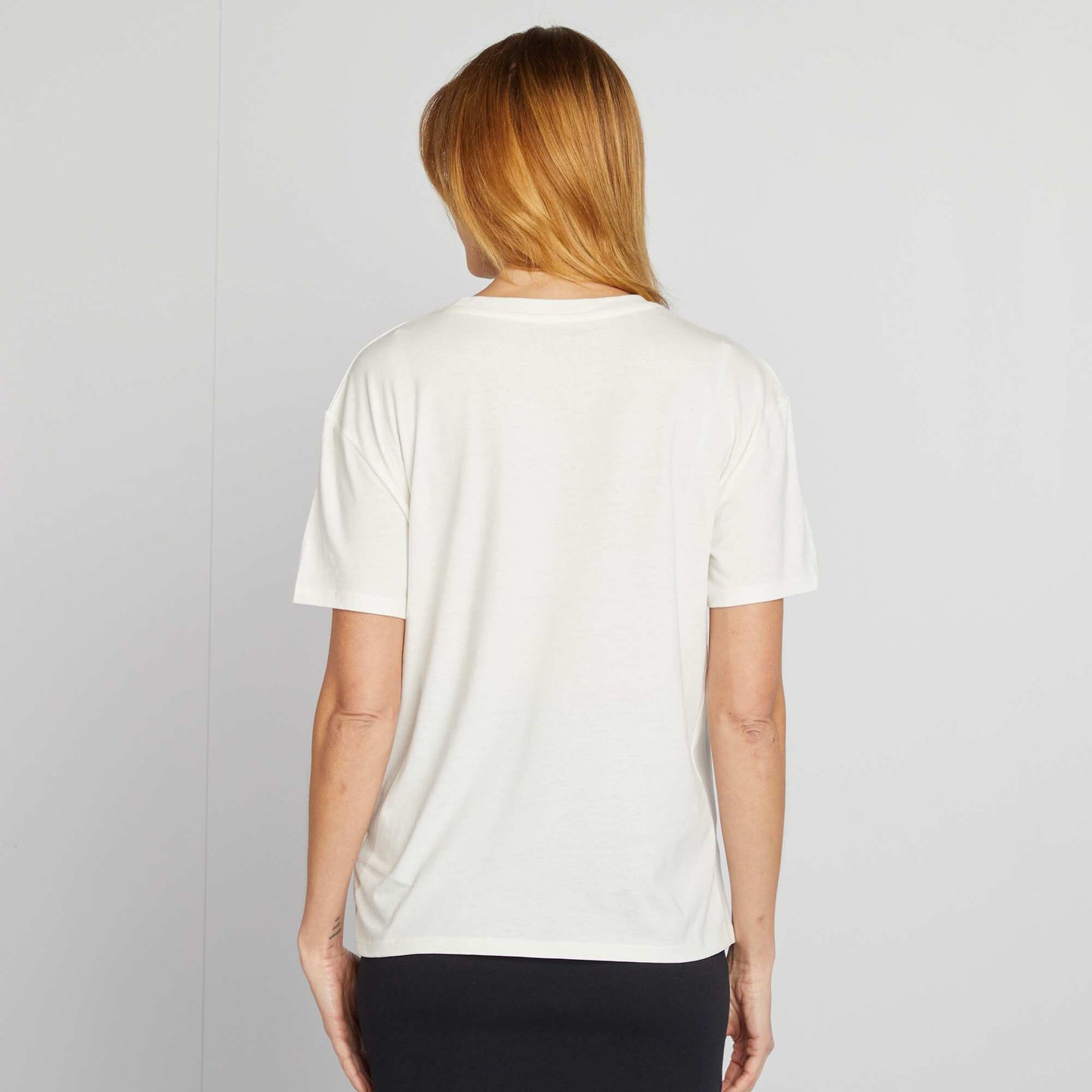 T-shirt d'allaitement avec imprimé BLANC/ROUGE