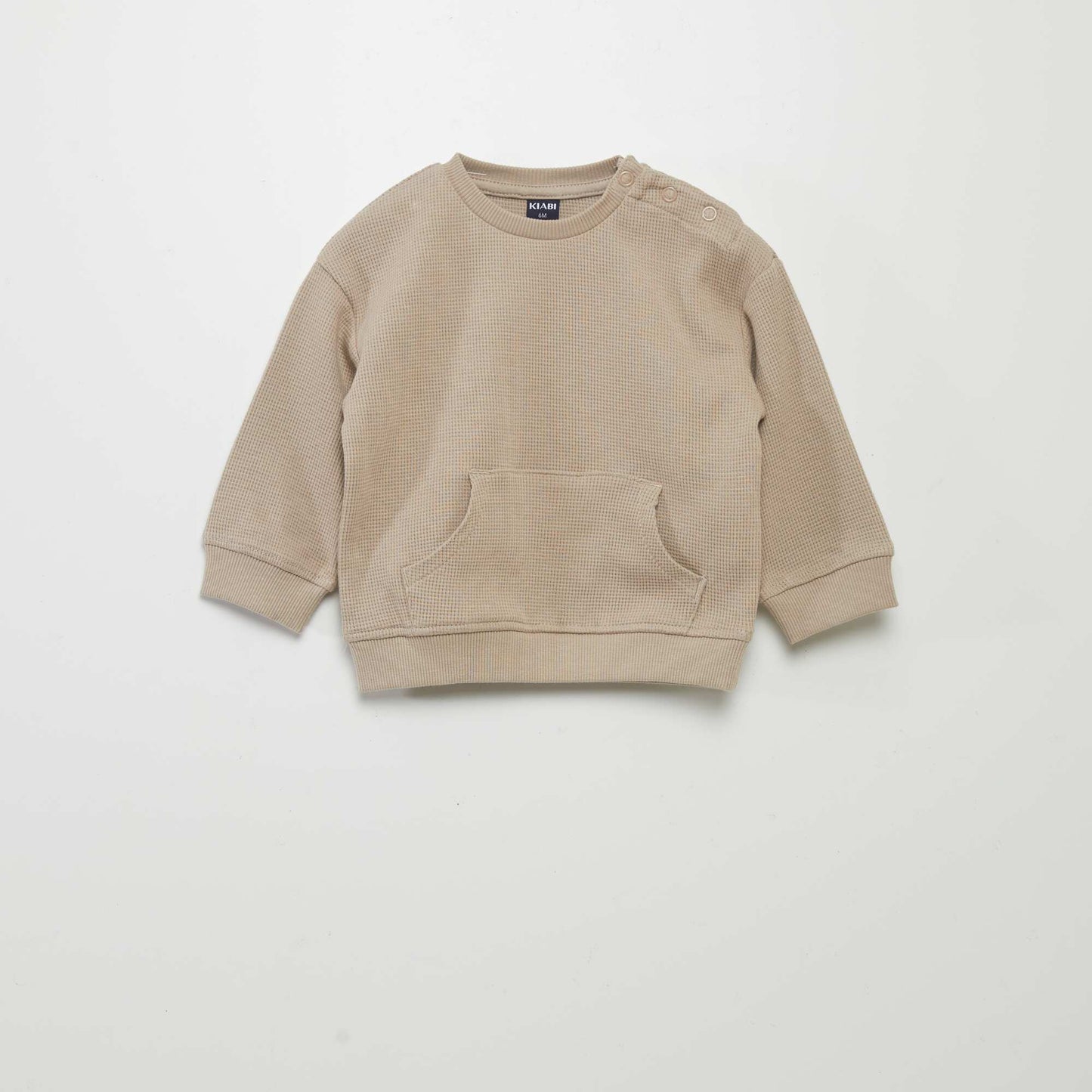 Ensemble sweat + pantalon en nid d'abeilles - 2 pi ces beige