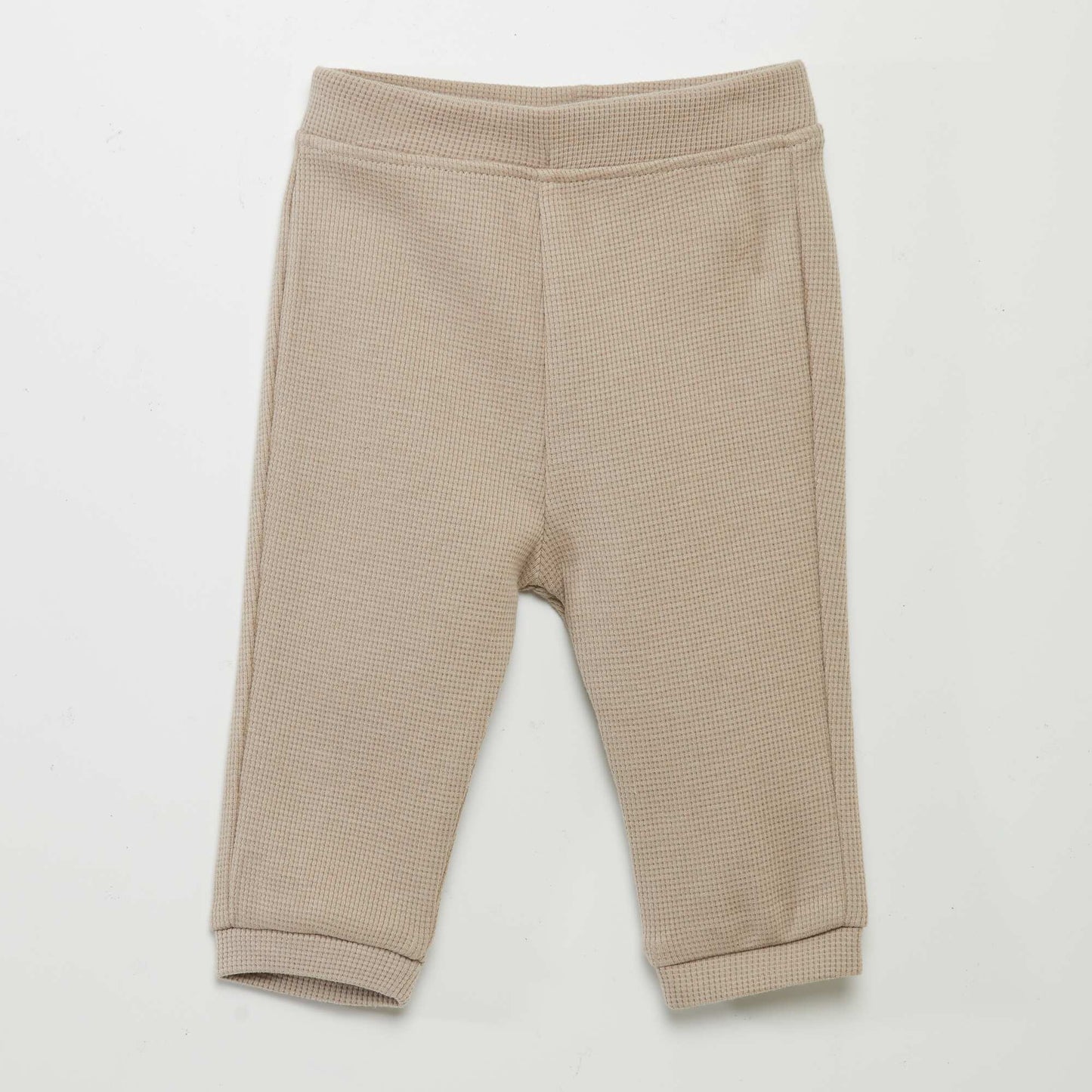 Ensemble sweat + pantalon en nid d'abeilles - 2 pi ces beige