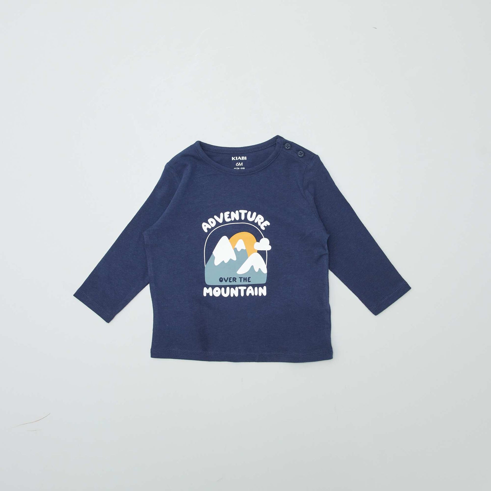 T-shirt manches longues imprim plac - Halloween Bleu