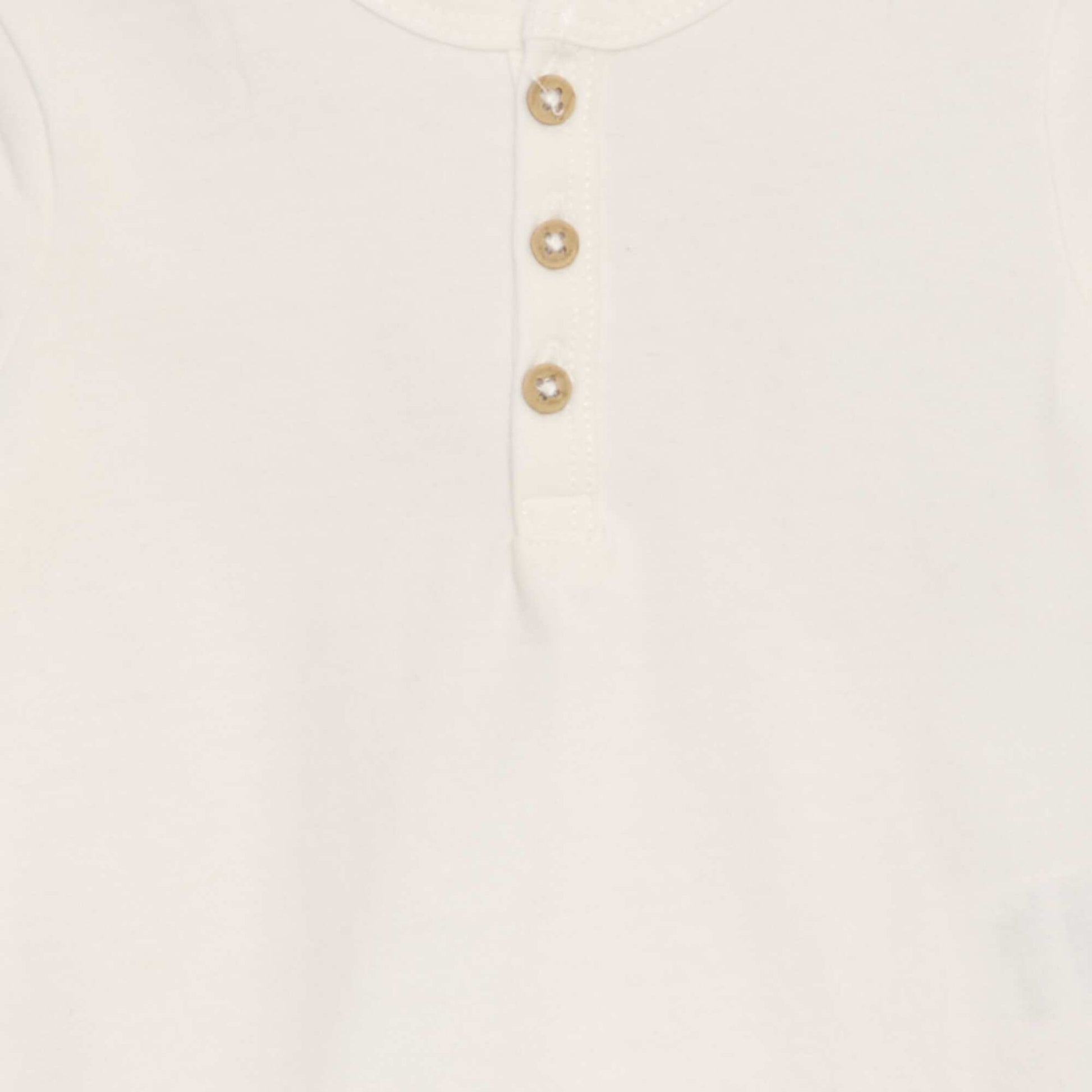 T-shirt manches longues col tunisien blanc