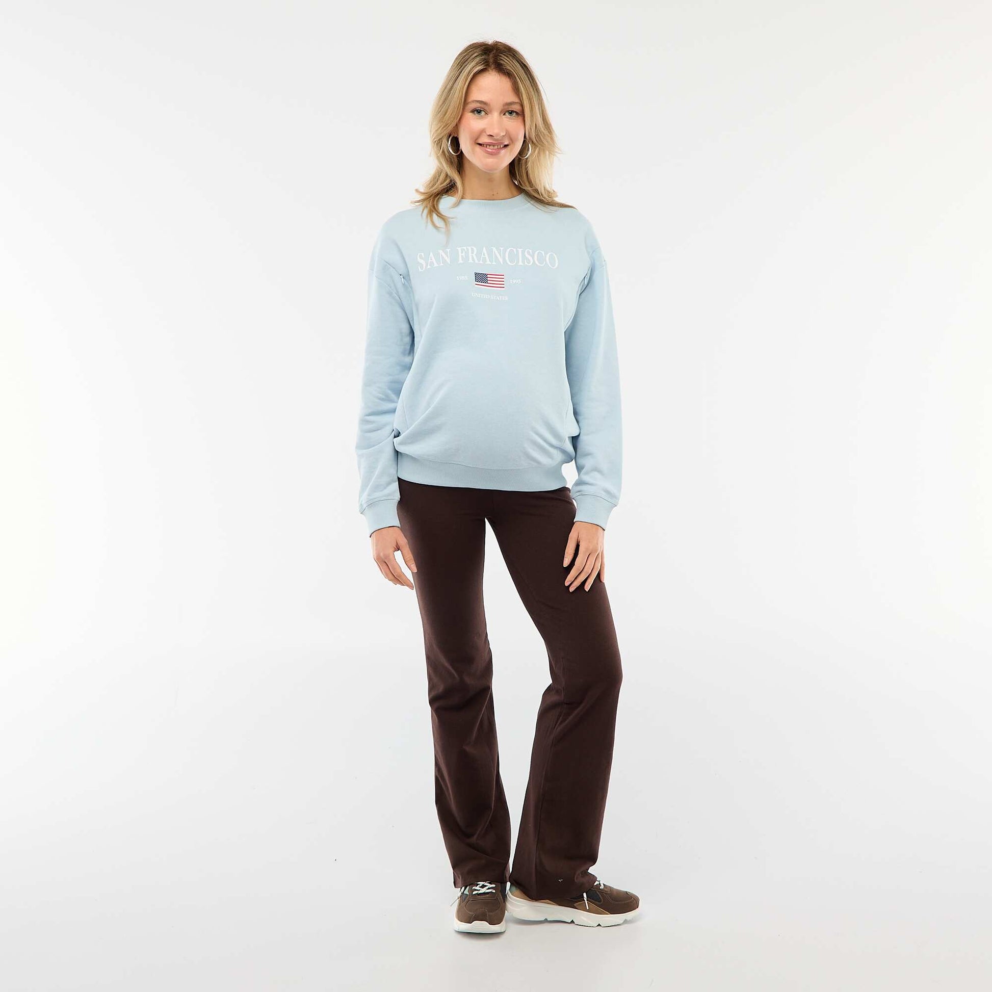 Legging bootcut de maternité MARRON