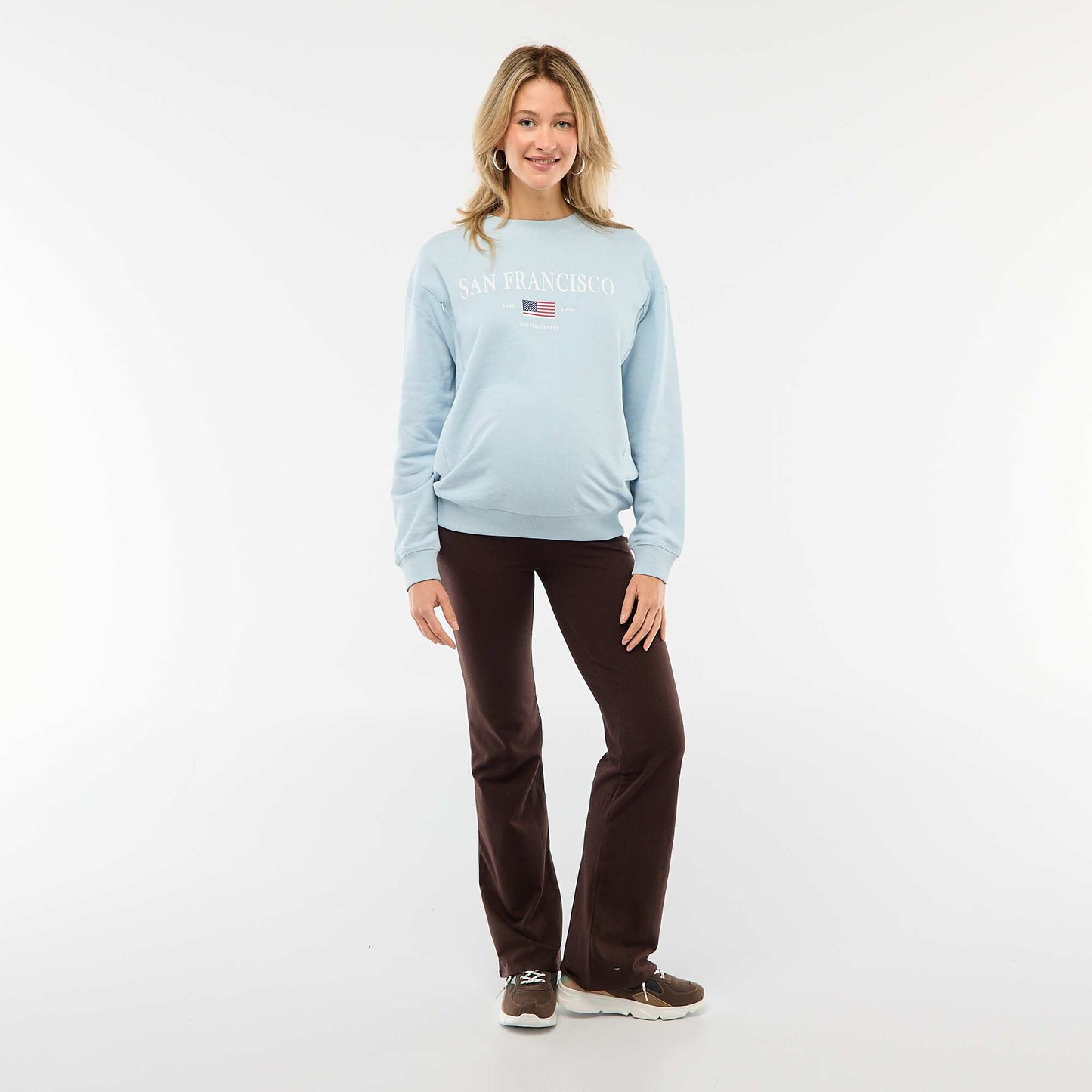 Legging bootcut de maternité MARRON