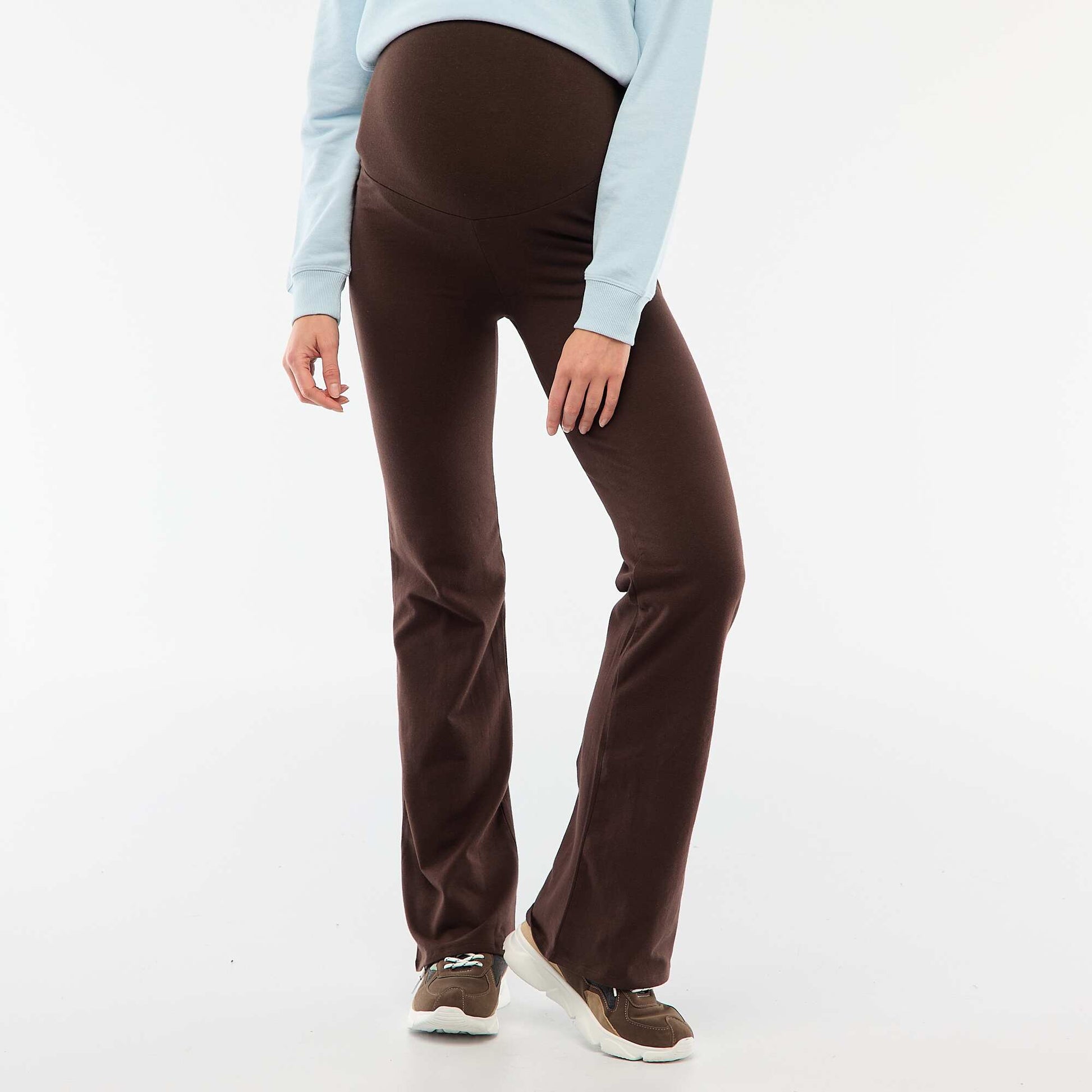 Legging bootcut de maternité MARRON