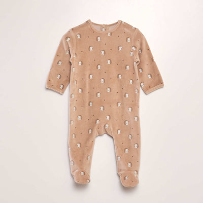 Pyjama en velours Beige