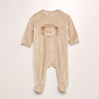 Pyjama en velours Beige
