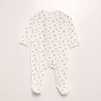 Pyjama en velours Blanc