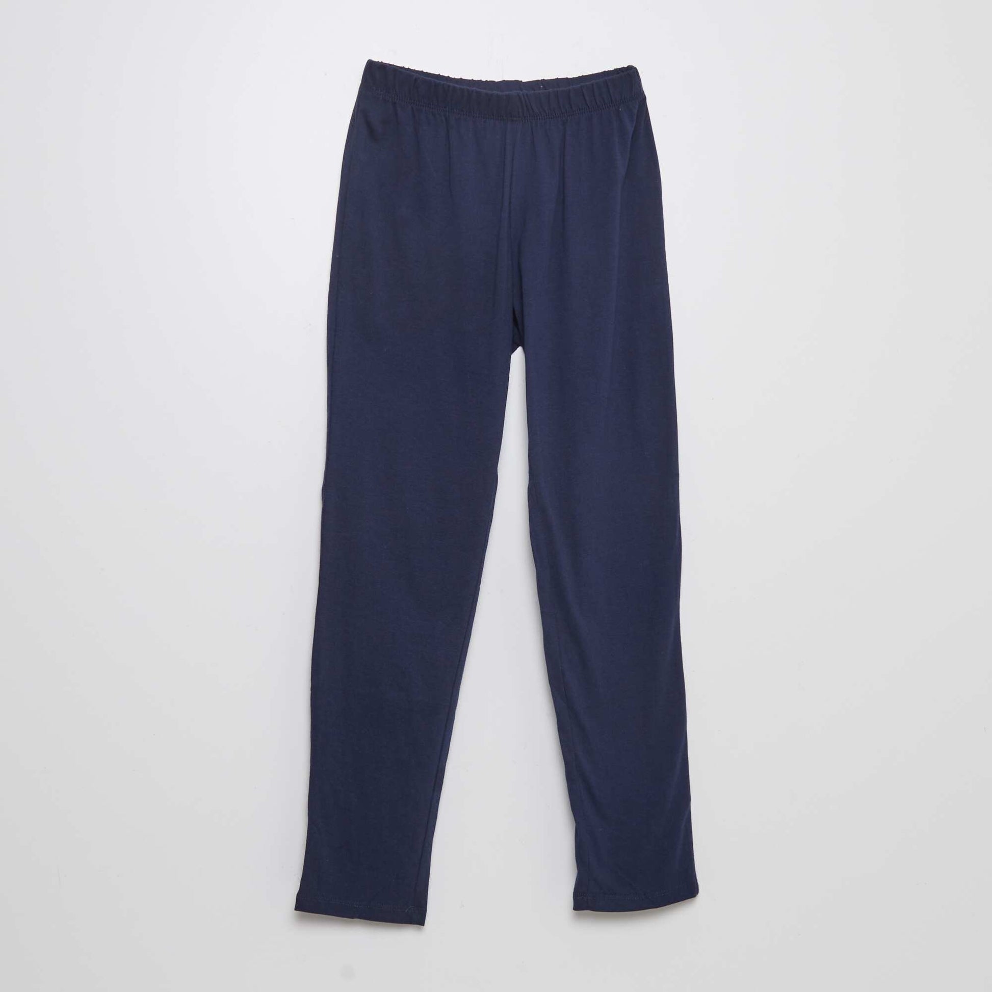 Pyjama long en jersey avec imprim - 2 pi ces Bleu marine fonc